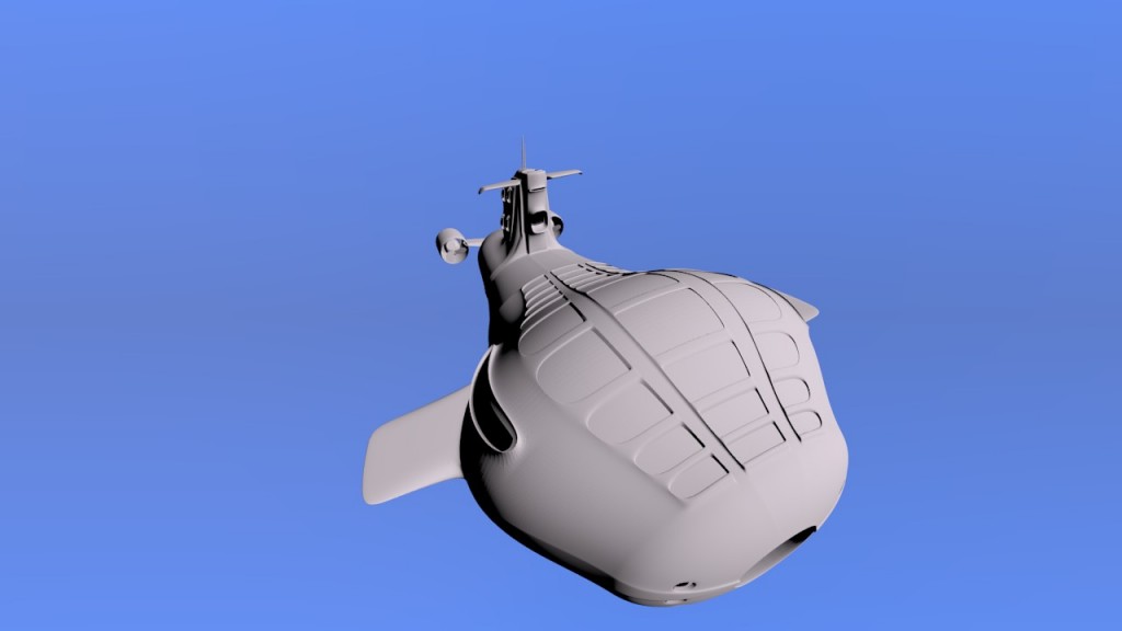 White submarine preview image 3